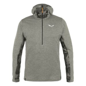 BOE MERINO HALF ZIP HOODY heat.grey